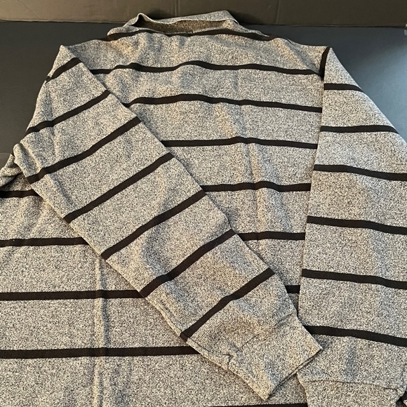 Vintage Polo Ralph Lauren Long Sleeve Gray and Black Striped Shirt. - Picture 7 of 13
